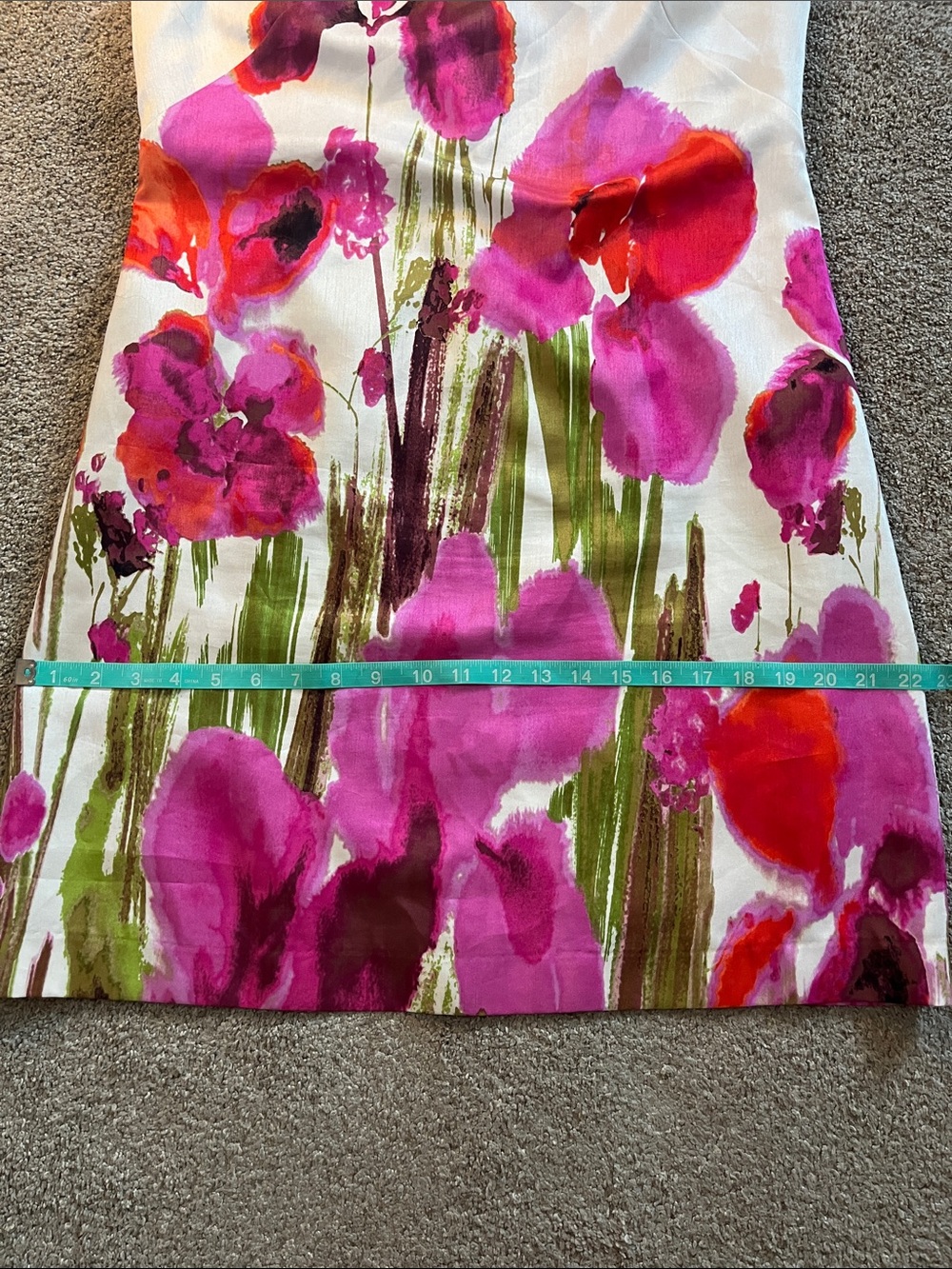 💐💐💐Jessica Howard Like New sz12 Vivid Bold Orange Purple Pink Floral Shift Dress - Picture 7 of 11